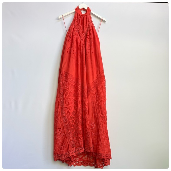 NWT Anthropologie Halter Cutwork Lace Dress, XS - Picture 8 of 17